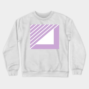 Abstract geometric pattern - purple and white. Crewneck Sweatshirt